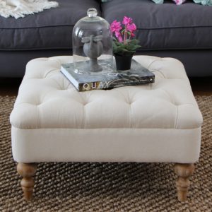 "Beaux" tufted ottoman