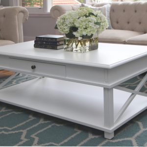 "Manto" Hamptons Style White Coffee Table