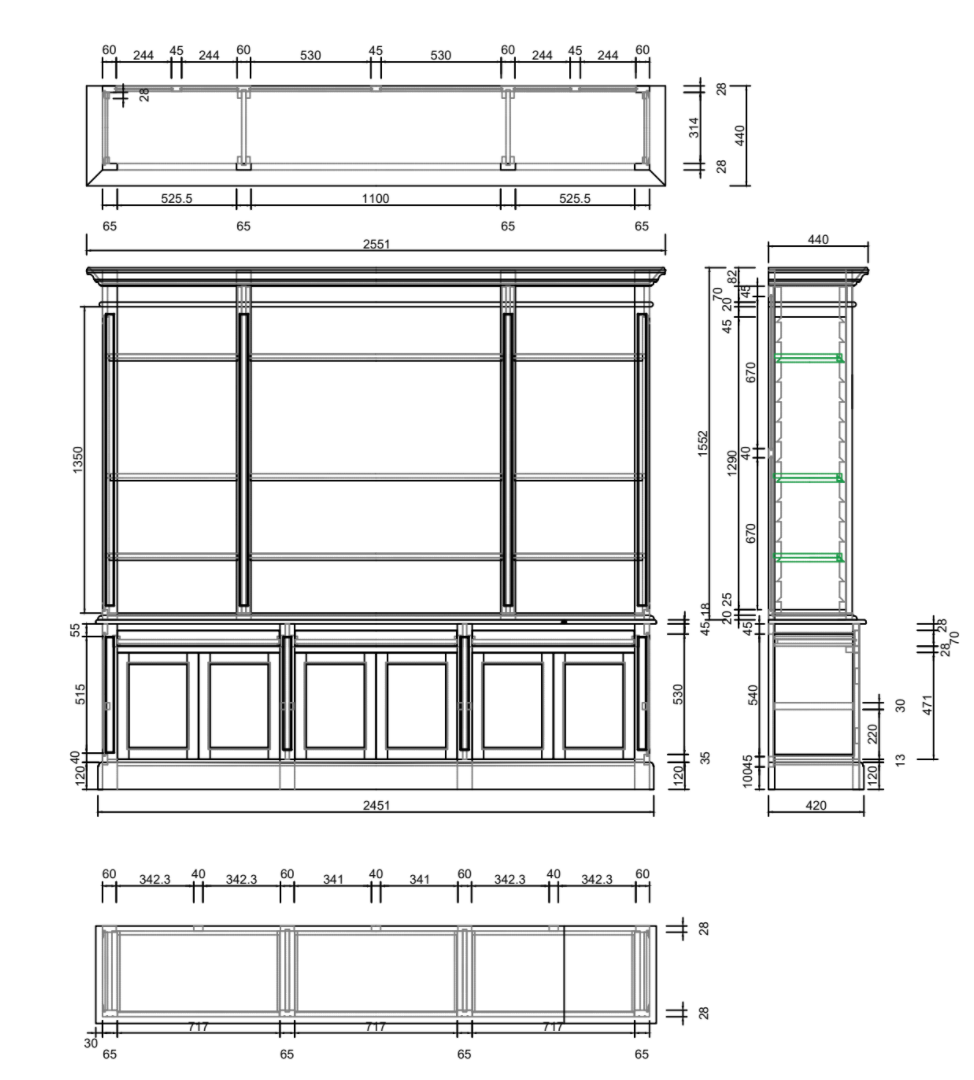 Harvey 6 door drawing