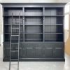 "Olivier" Black Hamptons Style Bookcase