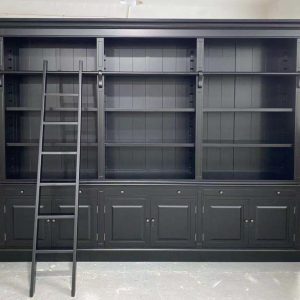 "Sandringham Black" 3m Hamptons Style Bookcase